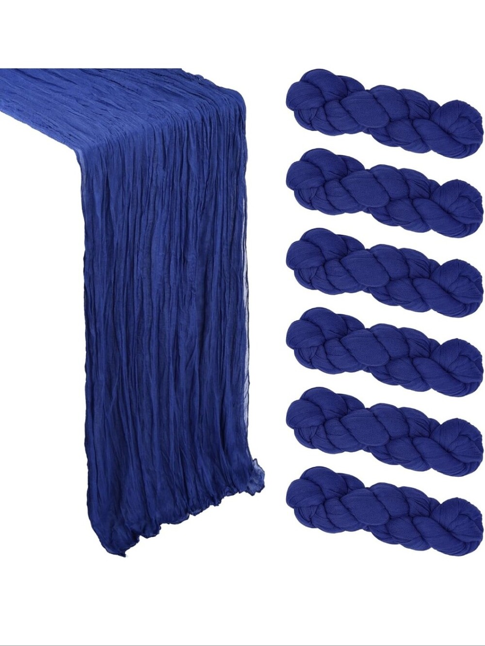 6 Pack Royal Blue Cheesecloth Table Runner 10Ft Gauze Cheese Cloth Table Runner